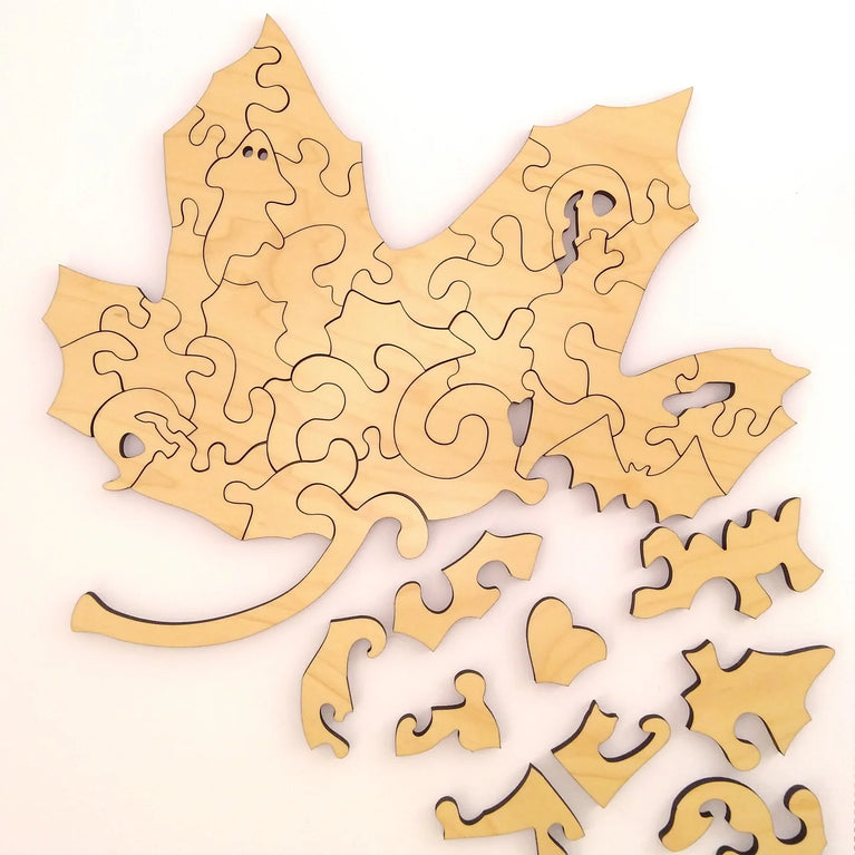 Fall Leaf Halloween Puzzle