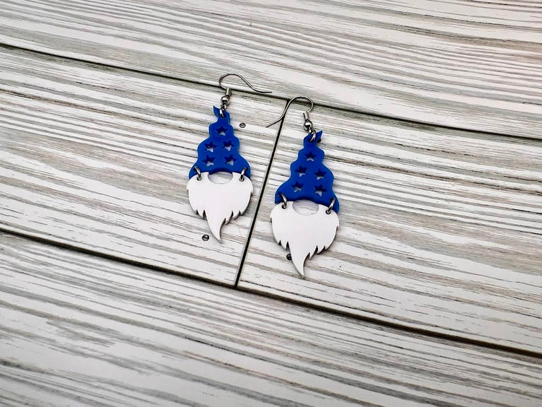 Blue Gnome Dangles