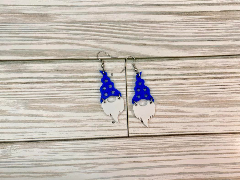 Blue Gnome Dangles