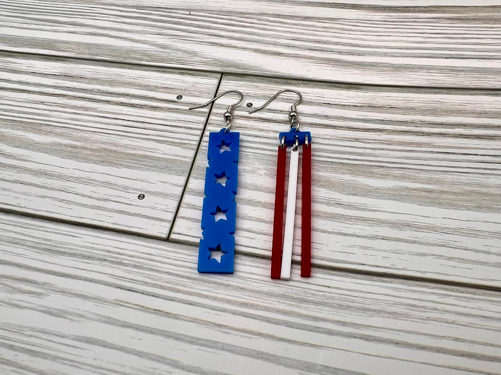 Banner Flag Dangle Earrings