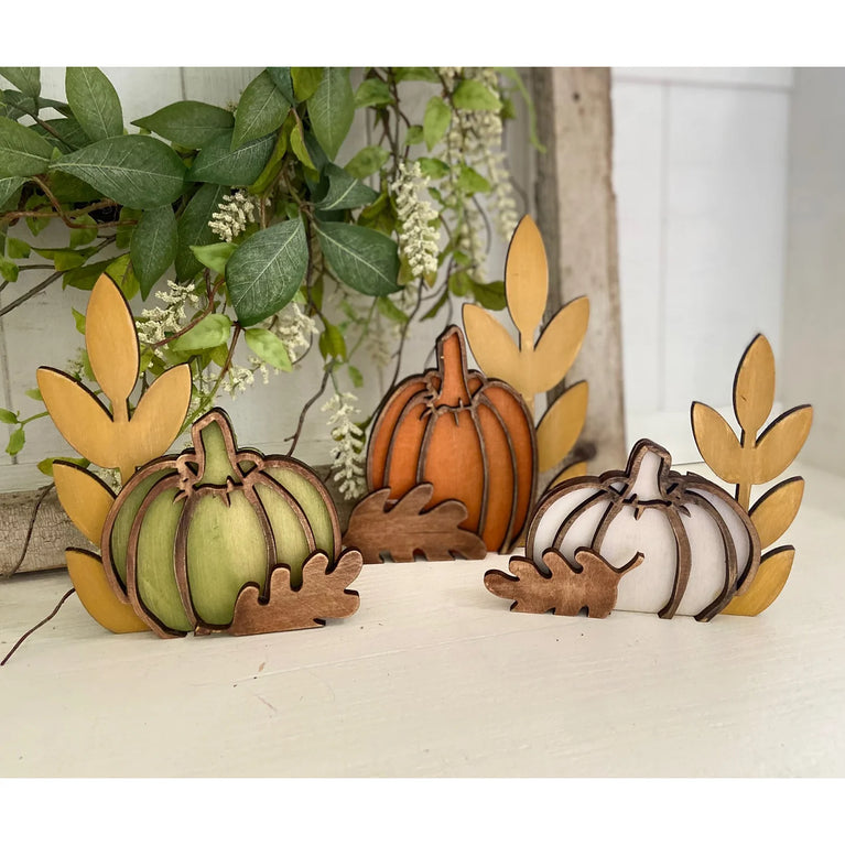 Chunky Pumpkin Shelf Sitters