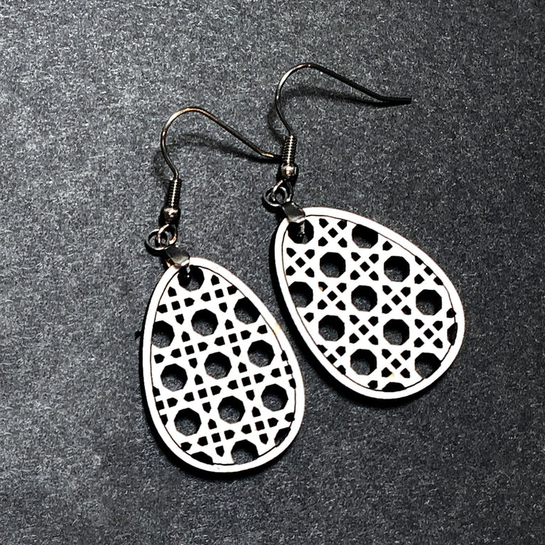 Easter Egg Rattan Earrings