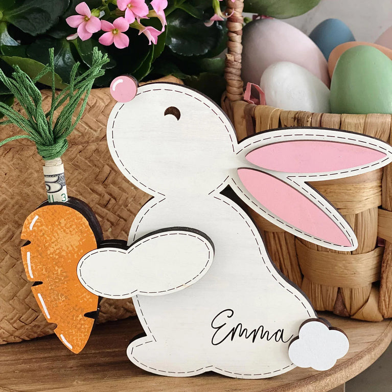 Personalized Easter Bunny Money Holder