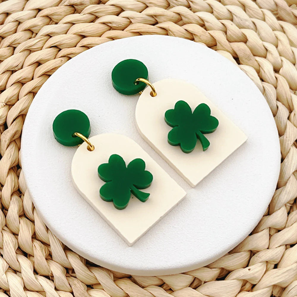 Saint Paddy's Lucky Clover Earrings