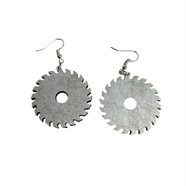 Saw Blade Dangle Earrings