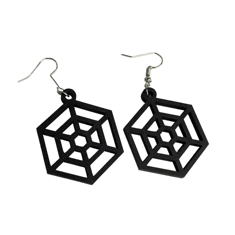 Spiderweb Halloween Dangle Earrings