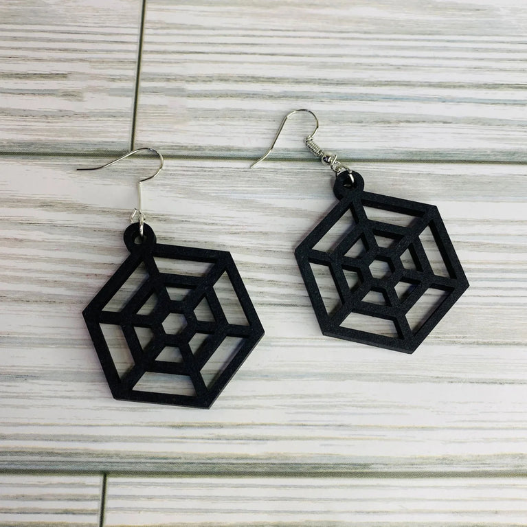 Spiderweb Halloween Dangle Earrings