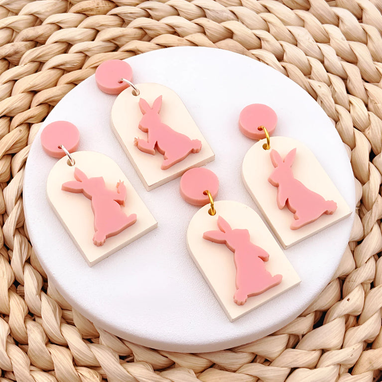 Spring Bunny Charm Earrings