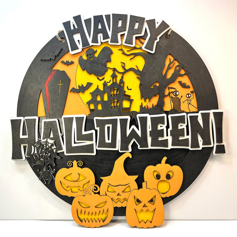 Layered Halloween Door Hanger