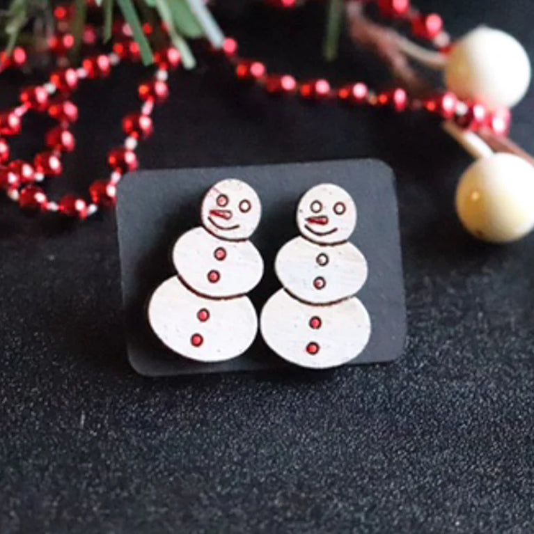 Snowman Earrings