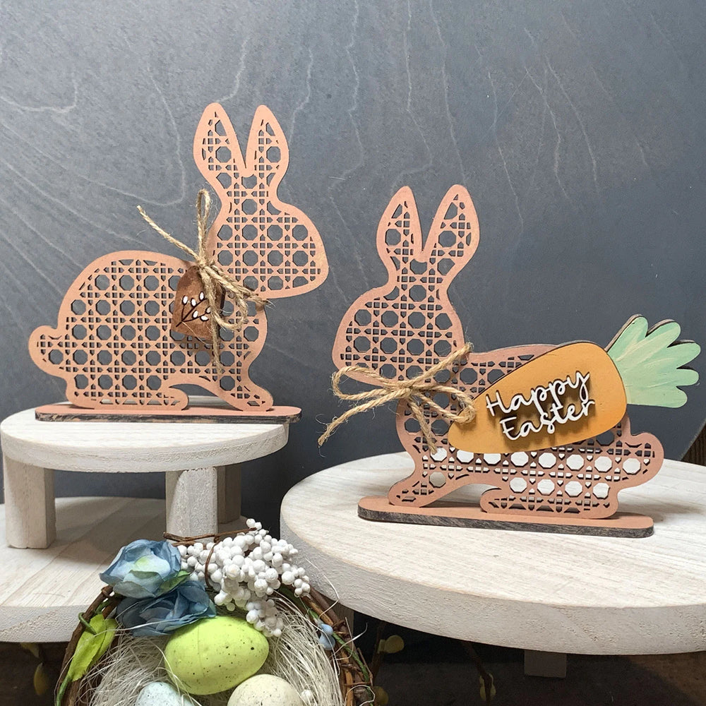 Easter Rattan Bunnies (Set of 2)