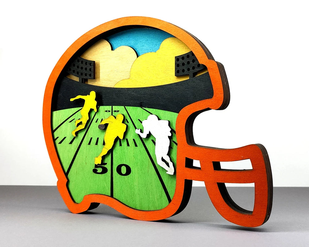 Football Helmet Layer Art