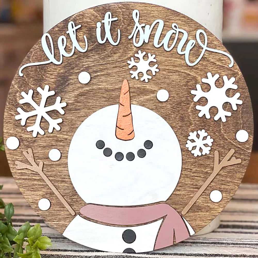 Let It Snow Snowman Sign