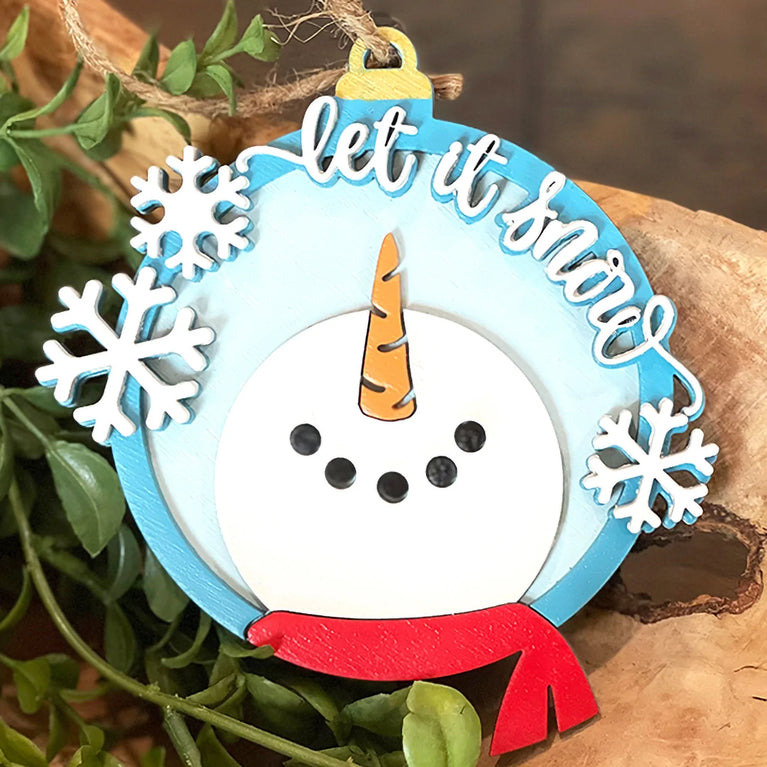 Snowman Snowflake Ornament