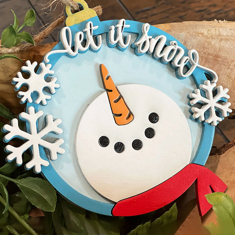 Snowman Snowflake Ornament