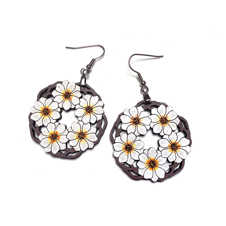 Spring Floral Wreath Earrings