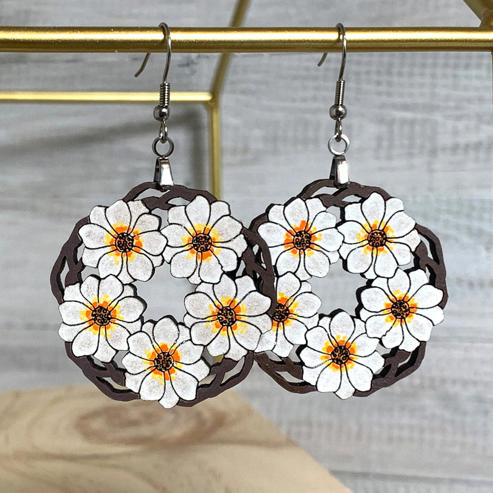 Spring Floral Wreath Earrings