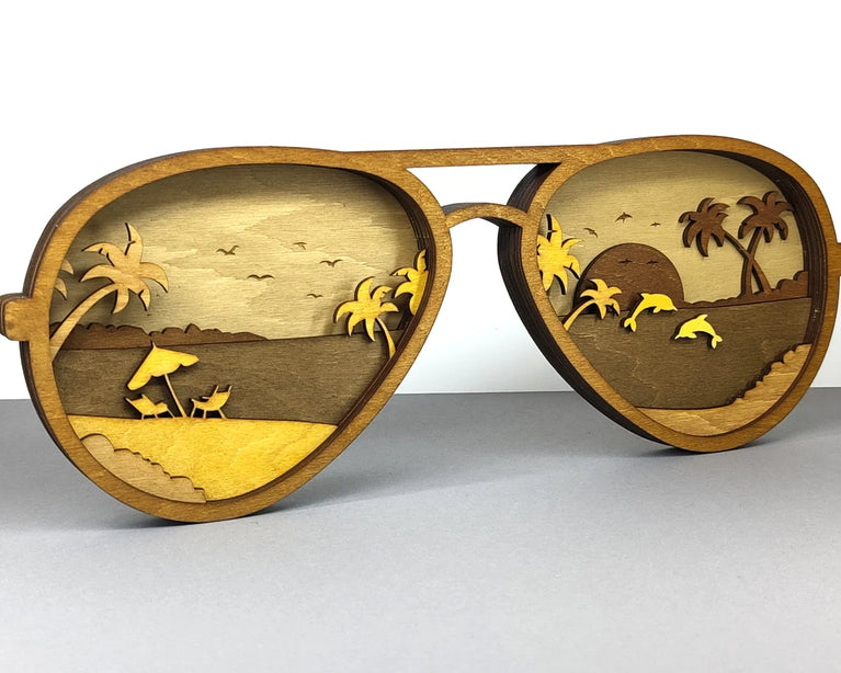 Beach Sunglasses Layered Art