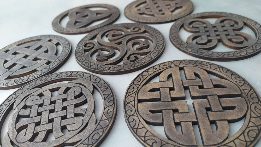 7 Celtic Coasters with box