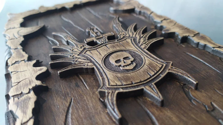 Skull Banner Book Chest