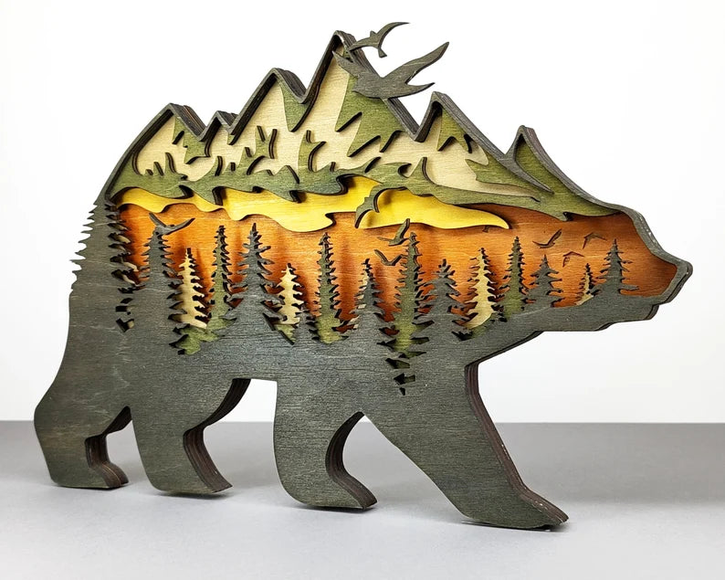 Mountain Bear Layer Art