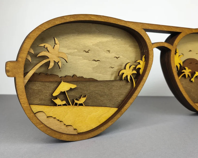 Beach Sunglasses Layered Art