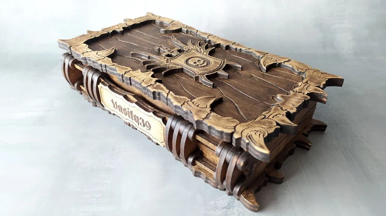 Skull Banner Book Chest